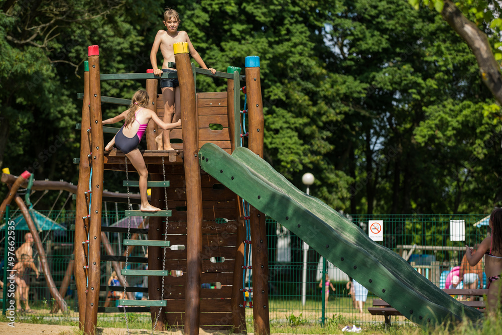 kids on the playground, happy children kids on the playground, happy children