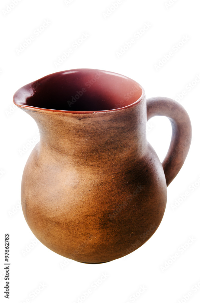 Clay jug, it is isolated