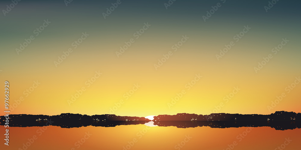 Obraz premium Paysage Couche de soleil