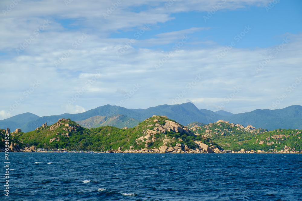 Beautiful islands at Cam Ranh Bay, Khanh Hoa, Viet Nam