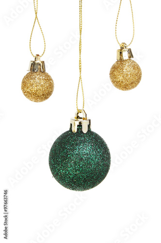 Christmas baubles isolated