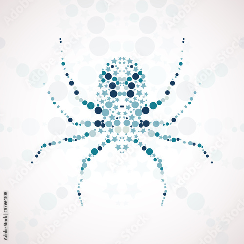 Abstract spider cartoon