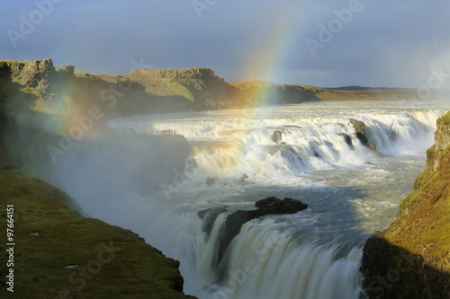 Gulfoss, Golden Falls waterfall in Iceland