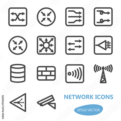Network Devices Icon Set