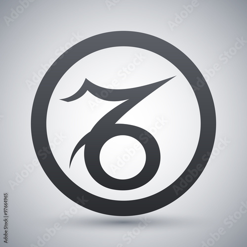 Vector Zodiac sign Capricorn