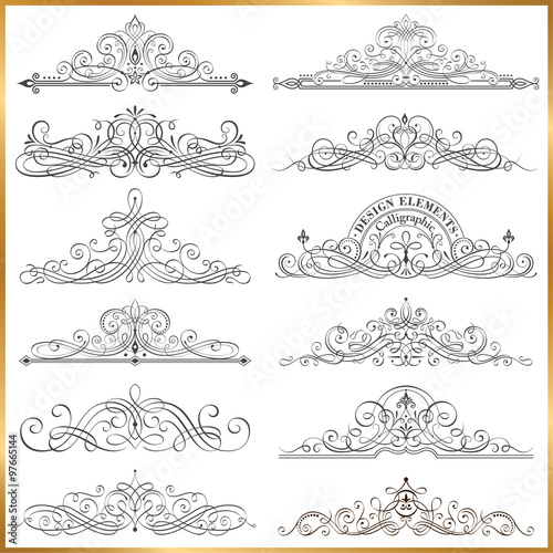 Calligraphic Frames Vector Set