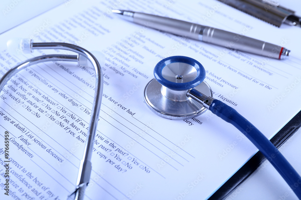 Doctor workplace close up Doctor workplace close up