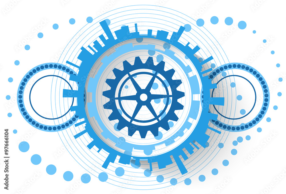 Abstract blue technology background