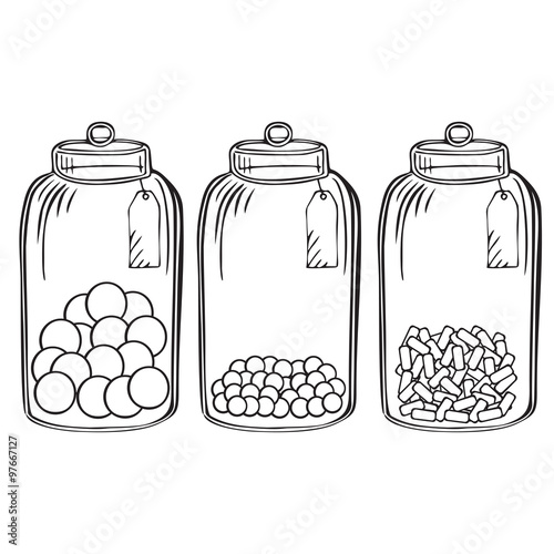 Glass candy jar
