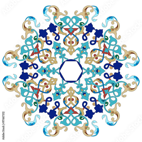 Antique ottoman turkish pattern vector design twenty one
