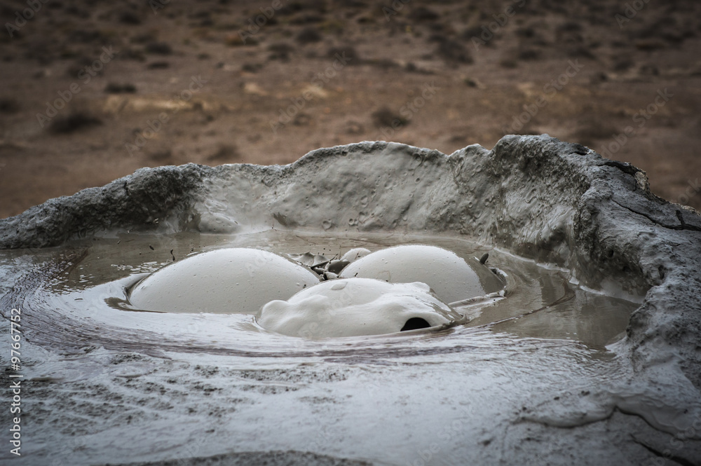 Fototapeta premium Mud Volcano at gobustan in Azerbaijan