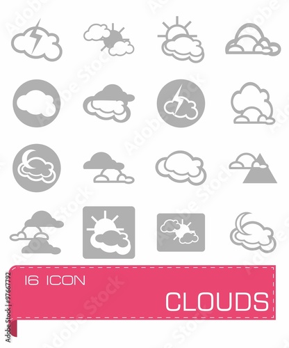 Vector Clouds icon set