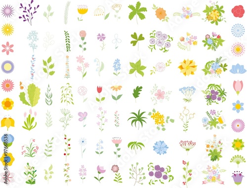 Set of wedding graphic set- wreath, flowers, arrows, hearts, laurel, ribbons and labels, brushes depicting an award achievement heraldry nobility, hand drawing vector illustration 