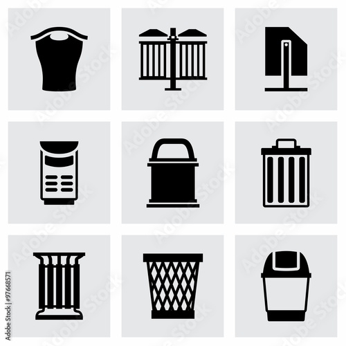 Vector Trach can icon set