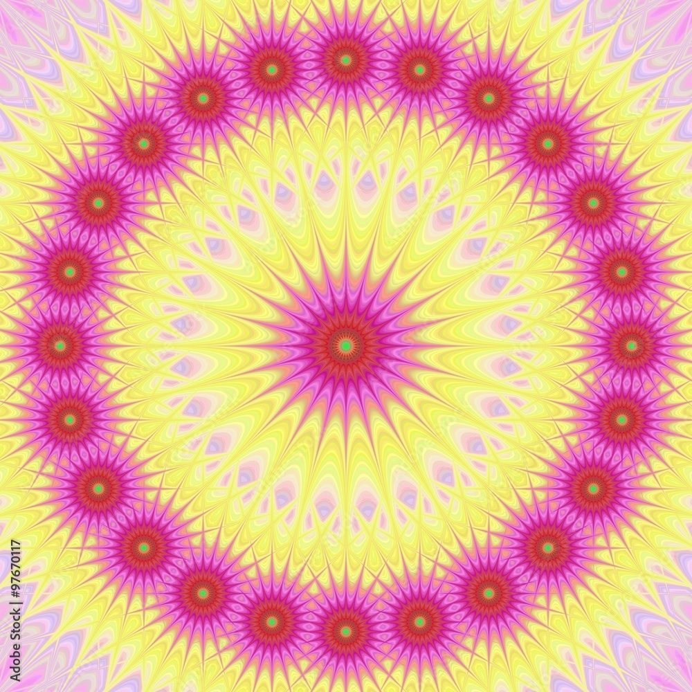 Abstract star mandala fractal design background Abstract star mandala fractal design background