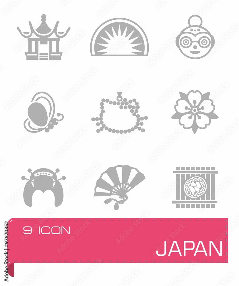 Obraz premium Vector Japan icon set