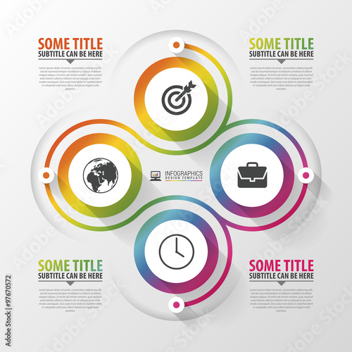 Spiral with diagram infographics element. Modern design template