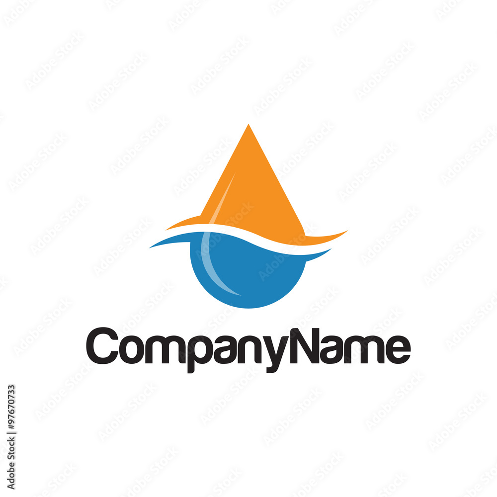 Fototapeta premium water fluid vector logo icon