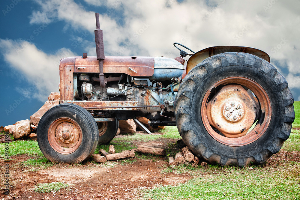 Rusty tractor