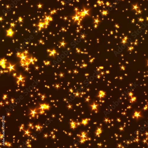 Seamless gold shining stars