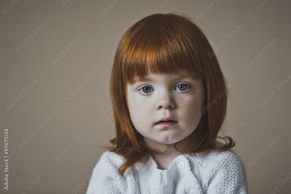 Portrait of a girl with fiery hair 4400. Portrait of a girl with fiery hair 4400.