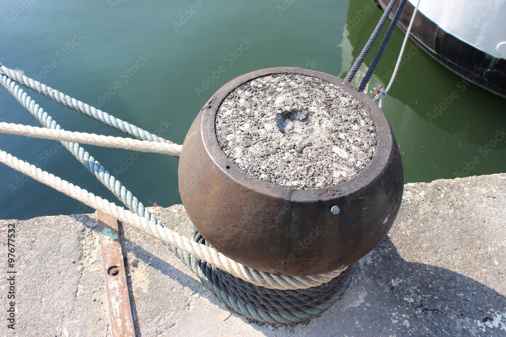 Fototapeta premium Modern Bollard at a Pier