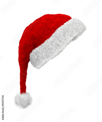 Cappello di Natale isolato su sfondo bianco