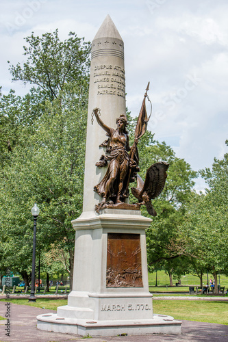 Boston Massacre Memorial in Boston Common Massachusetts USA