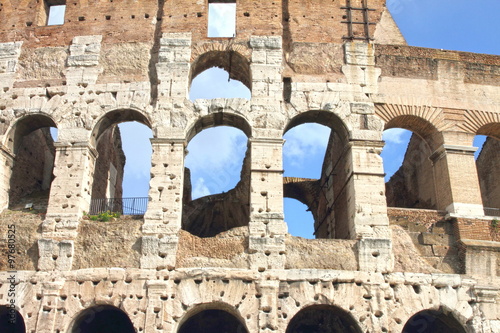 View of the colosseum in Rome photo