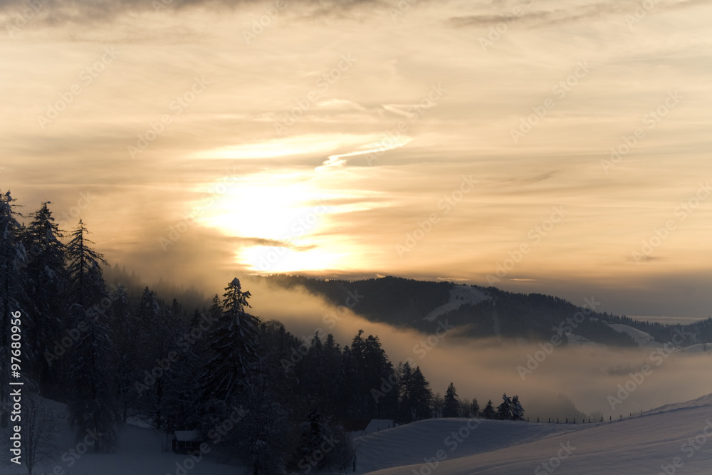 Winterlandschaft im Abendlicht Winterlandschaft im Abendlicht