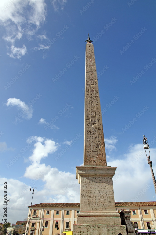 The higest Obelisk in Rome and lateran palace at Piazza di Later