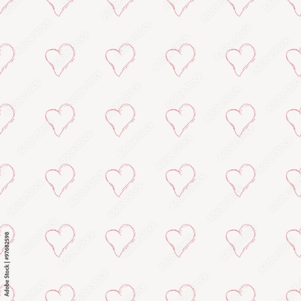Seamless  pattern with hearts. Vector repeating texture