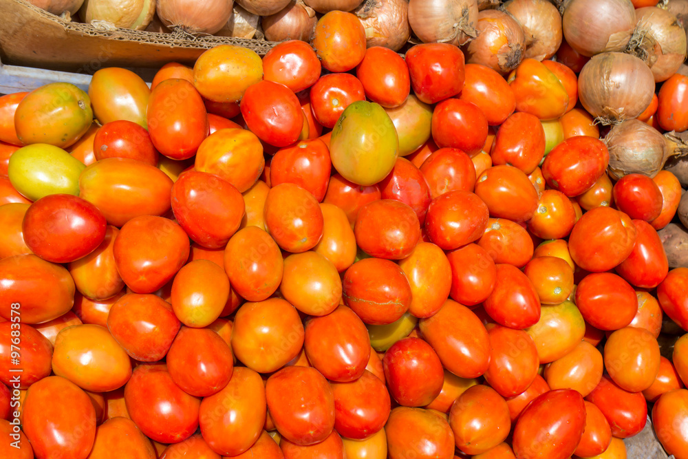 tomatoes group from market