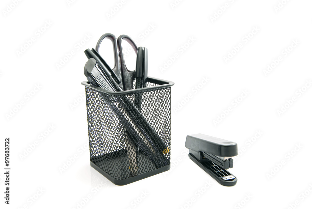 black office stationery