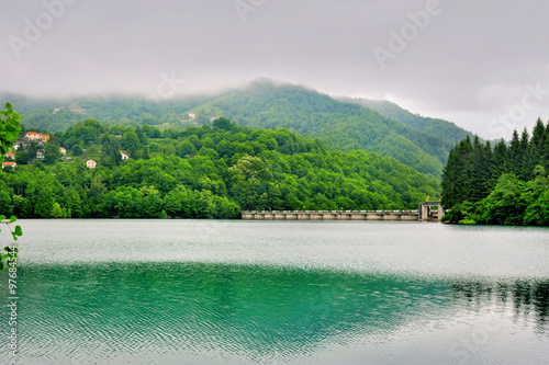 Lake Brugneto with dam