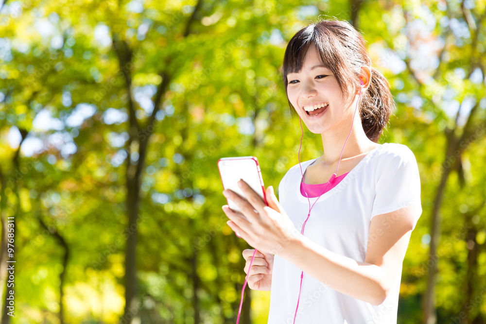 young asian woman jogging image young asian woman jogging image
