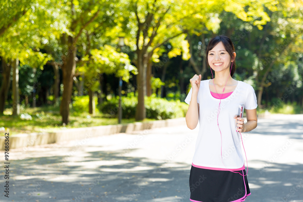 young asian woman jogging image young asian woman jogging image