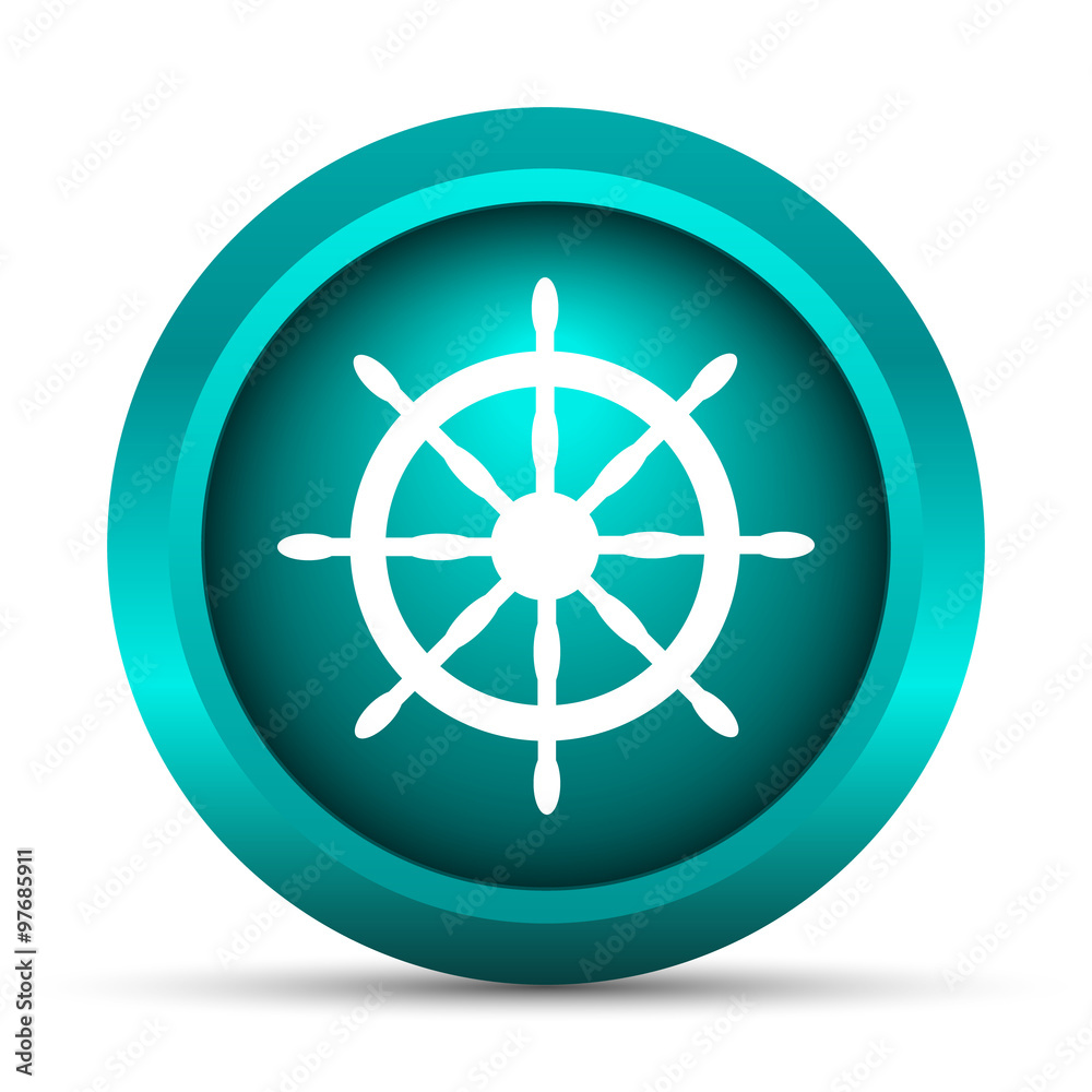 Obraz premium Nautical wheel icon
