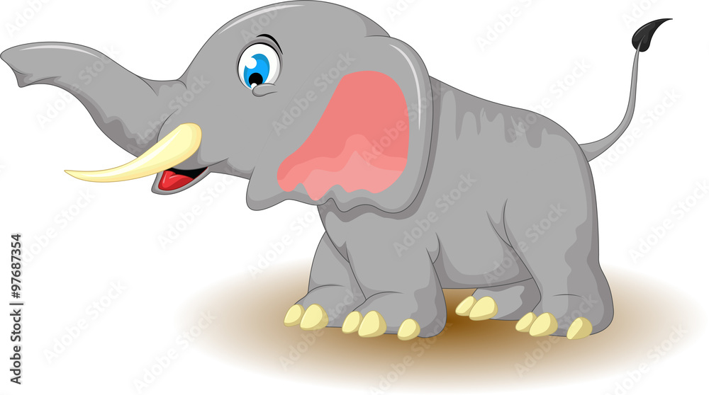Cute elephant cartoon for you design Cute elephant cartoon for you design