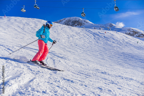Woman On the Ski