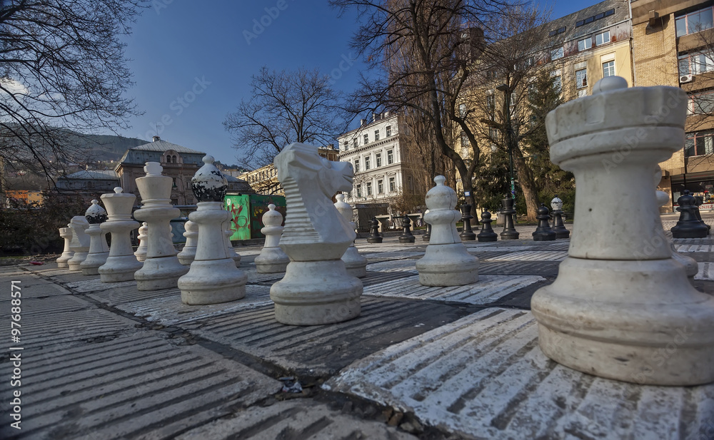 Traditional Oversized Street Chess figures 02