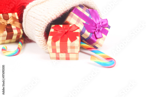 Christmas sock with gifts