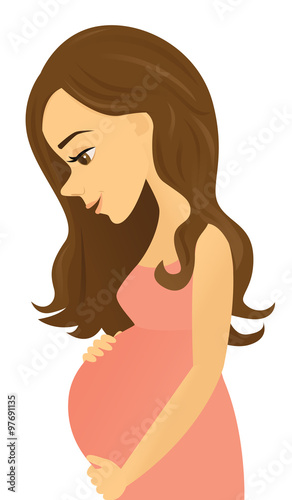 Happy pregnant woman