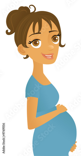 Smiling pregnant woman