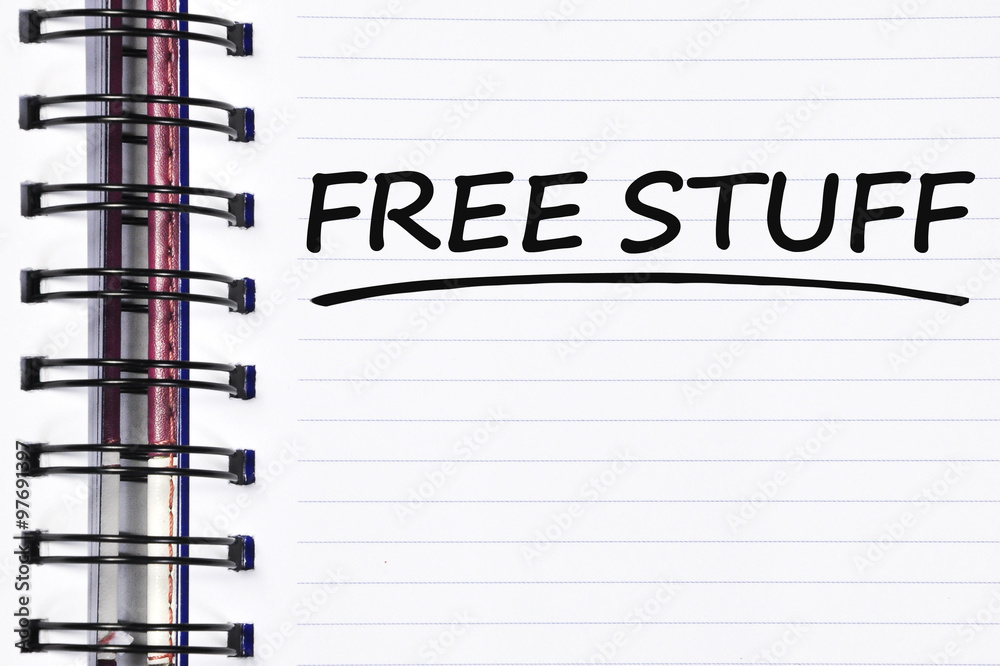free stuff words on spring note book