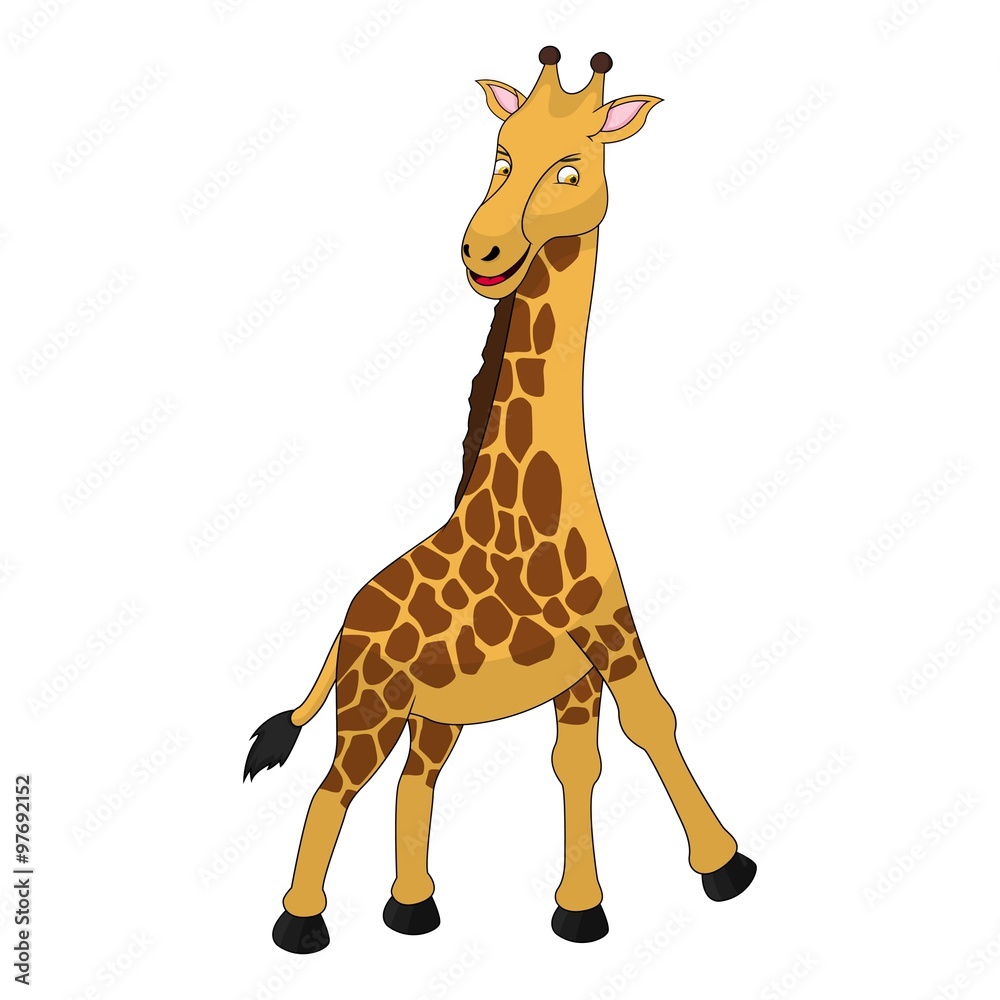 Giraffe Cartoon Vector