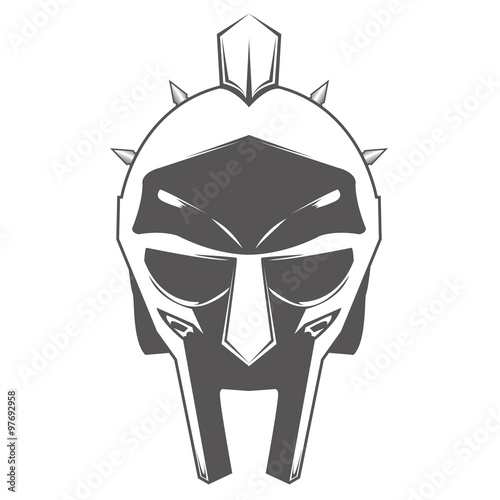 Gladiator helmet vector illustration