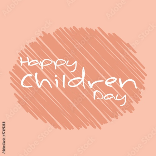 Happy children day card,