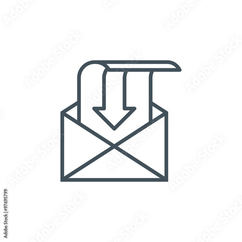 Inbox, receive mail icon