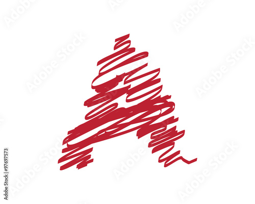 A Scribble Doodle Letter Logo